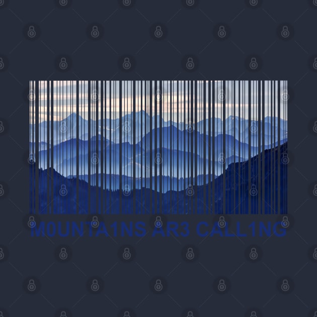 Mountains are calling and I must go barcode by gegogneto