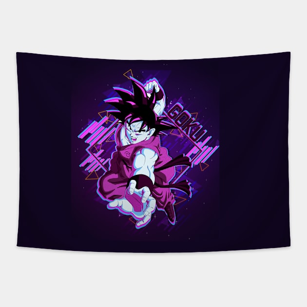 Dragon Ball : Goku "Kakarot" 80's retro style classic poster - awsome gift for Dragon Ball lover & fans Tapestry by EhsanStore