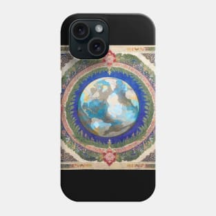 Earth mandala Islamic rug environmental protest flora pattern Phone Case