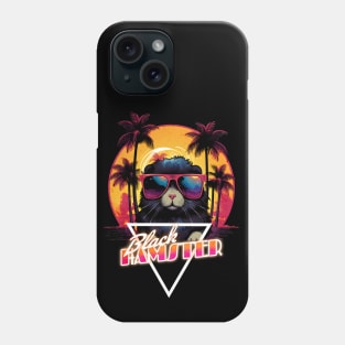 Retro Wave Black Hamster Vibes Shirt Phone Case