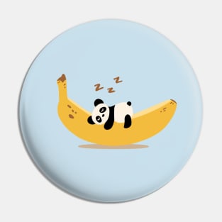 Little Panda Sleeping on a Banana Pin