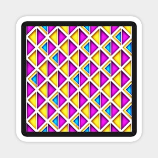 Geometric Pattern, Rhombic Harlequin Motif Magnet