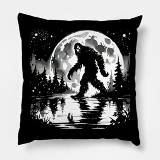 Moon Bigfoot Sasquatch Cool Bigfoot Pillow