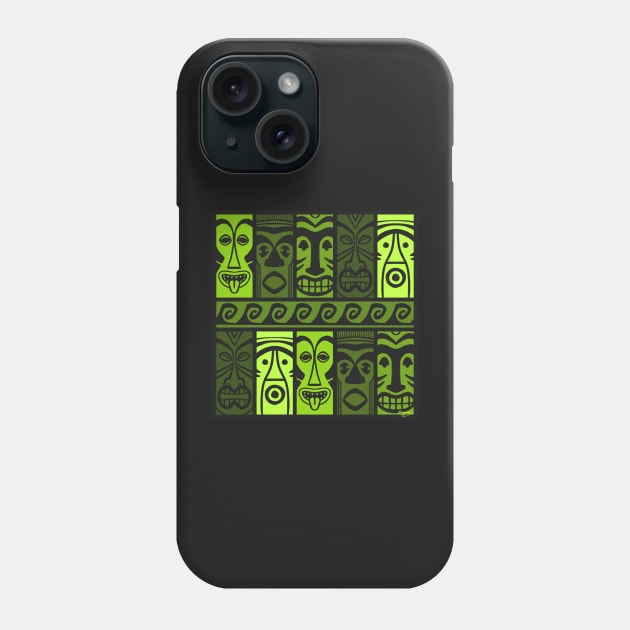 Palm Green Tikis! Phone Case by ErinKantBarnard