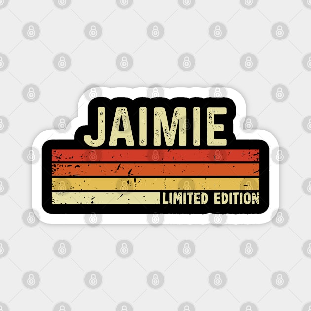 Jaimie Name Vintage Retro Limited Edition Gift Magnet by CoolDesignsDz