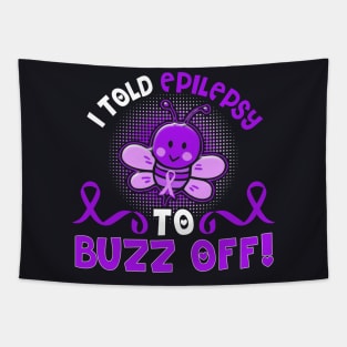 funny epilepsy bee warrior Tapestry