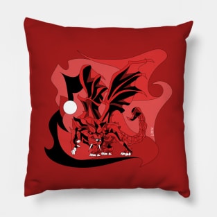 manticore manticora ecopop lion winged beast art Pillow