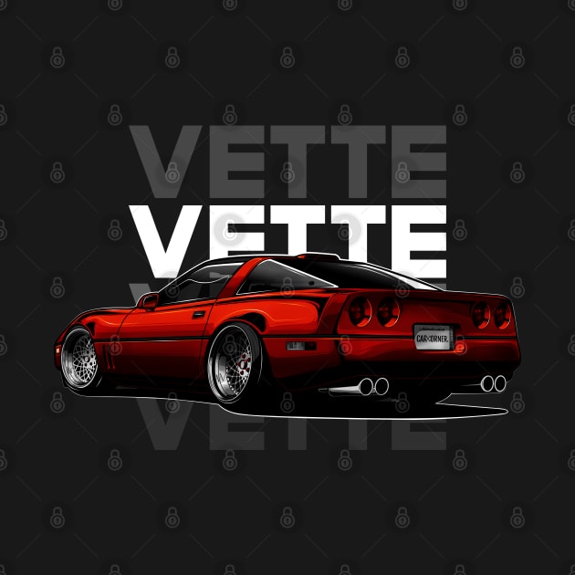 USDM - Vette C4 - CarCorner by CarCorner - Automotive Artwork