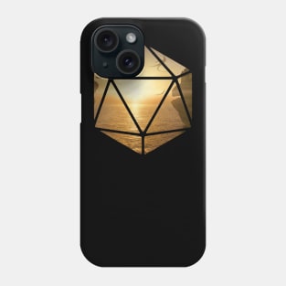 Geometric D20 Dragon Landscape Print Phone Case