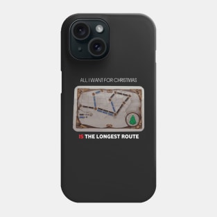 All I Want For Christmas Is The Longest Route - Board Games Design - Board Game Art Phone Case