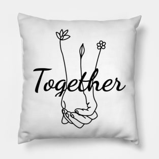 Together forever, black version, 2022 Pillow