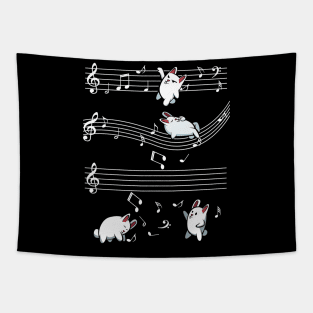 Bunny - Musical Bunnies Sheet Music Cute Rabbits Tapestry