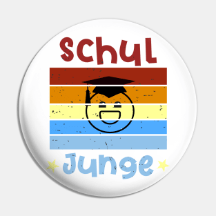 Schuljunge 1. Klasse Smile Schulbeginn T shirt Pin