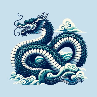 Ryū - Majestic Japanese Dragon of the Seas T-Shirt