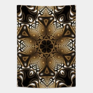 Brown and Gold Kaleidoscope Tapestry