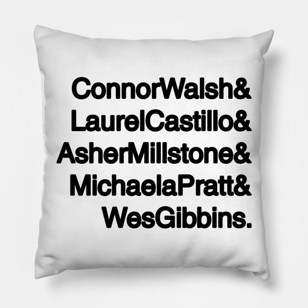 Keating Five BLACK Pillow by Robescussein