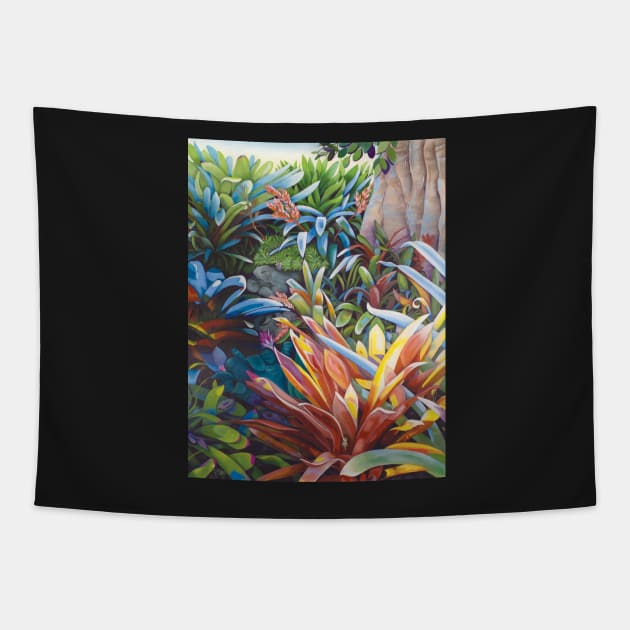 Bromeliad Oasis 1 Tapestry by artbyelly