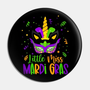 Mardi Gras Little Miss Mardi Gras Girl Women Outfit Pin
