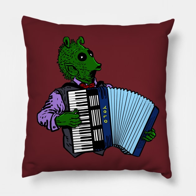 Accordion Dreams Pillow by Lambdog comics!