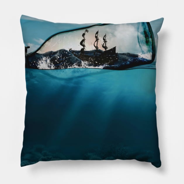 Capsule Voyage Art Print Pillow by Honeynandal