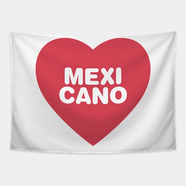 Mexicano Bold Red Heart Tapestry by modeoftravel