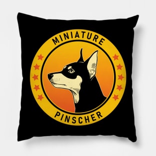 Miniature Pinscher Dog Portrait Pillow