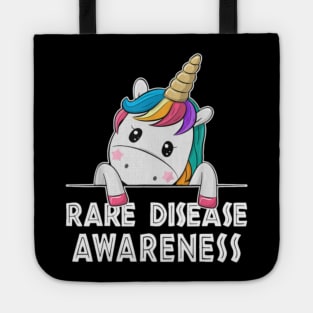 Unicorn Lovers Rare Disease Awareness Funny Tote