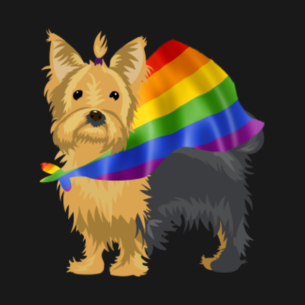 Gay Pride Flag Yorkie Pride Flag Yorkie TShirt TeePublic