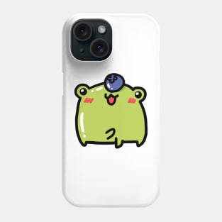 Frog with blueberry hat Phone Case