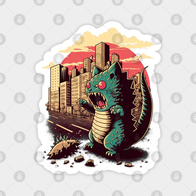 Breaking Cat! Catzilla Magnet by JayD World