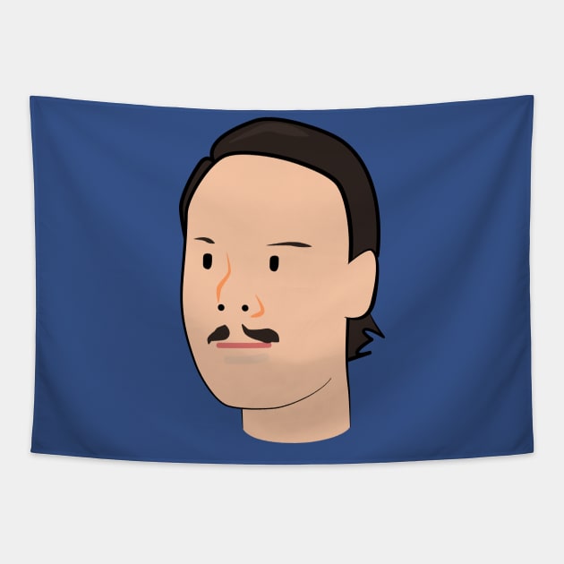 Auston Matthews Mustache Toronto Maple Leafs Tapestry by MDSmith29