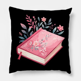 Pink Floral Book Pillow