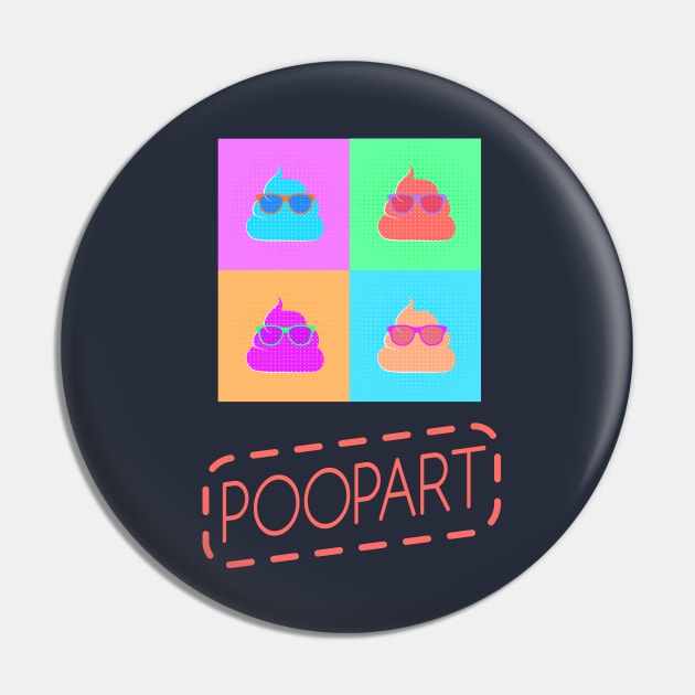 Poop art Pin by RARA_AVIS