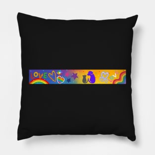 illustration based on the colors of the rainbow Pillow