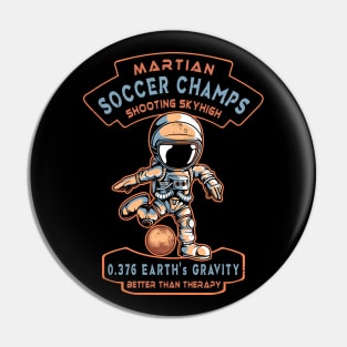 Spaceman Soccer Pin