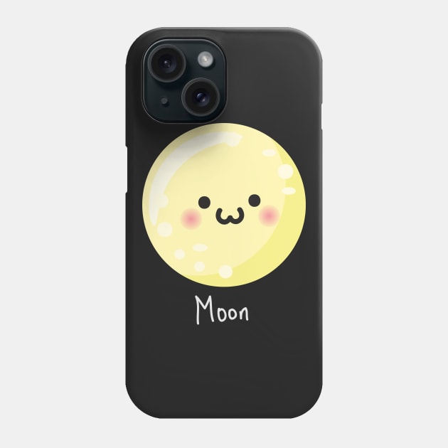 Cute Kawaai Moon Parody with Pink Cheeks Phone Case by loltshirts