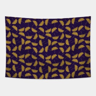 Gold Gingko Leaves Tapestry