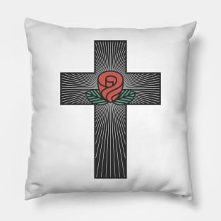 Rose on the cross Pillow