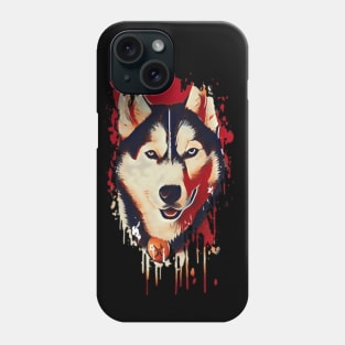 Husky Dog Tie Dye art design Phone Case