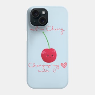 Cherrying my heart with u Phone Case