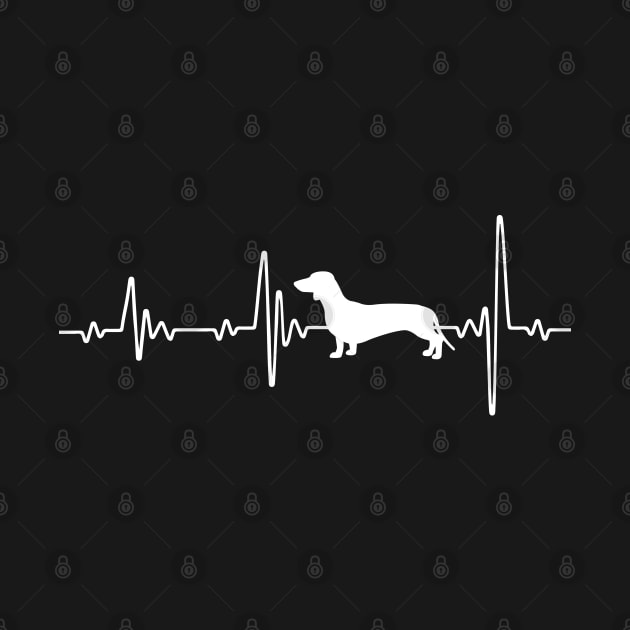 dachshund dog love heartbeats by CreativeShirt