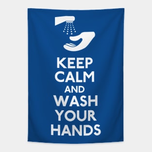 Keep Calm and Wash Your Hands Coronavirus Tapestry