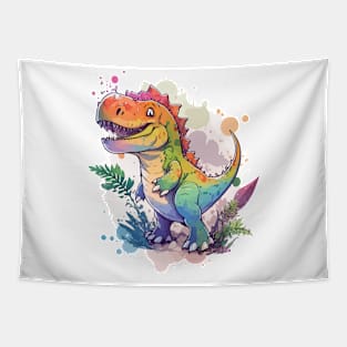 Watercolor T-Rex Tapestry