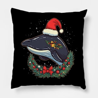 Whale Christmas Pillow