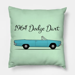 1964 Dodge dart teal Pillow