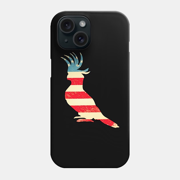 American Flag Parrot Phone Case by finchandrewf