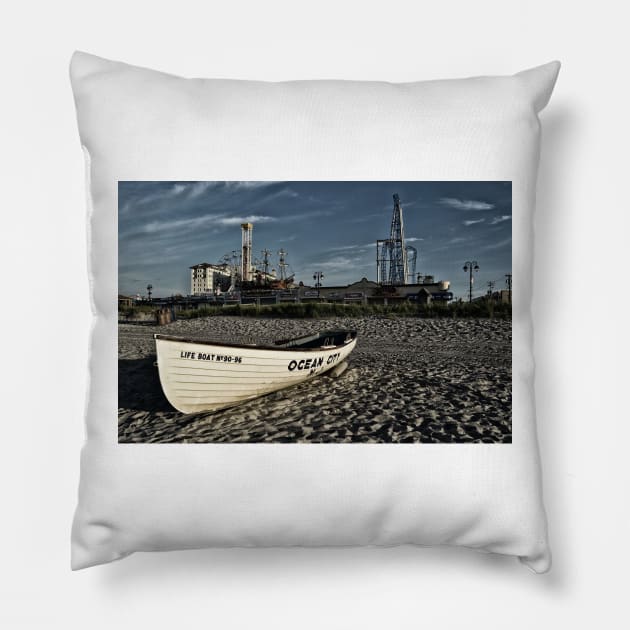 Ocean City New Jersey Pillow by JimDeFazioPhotography