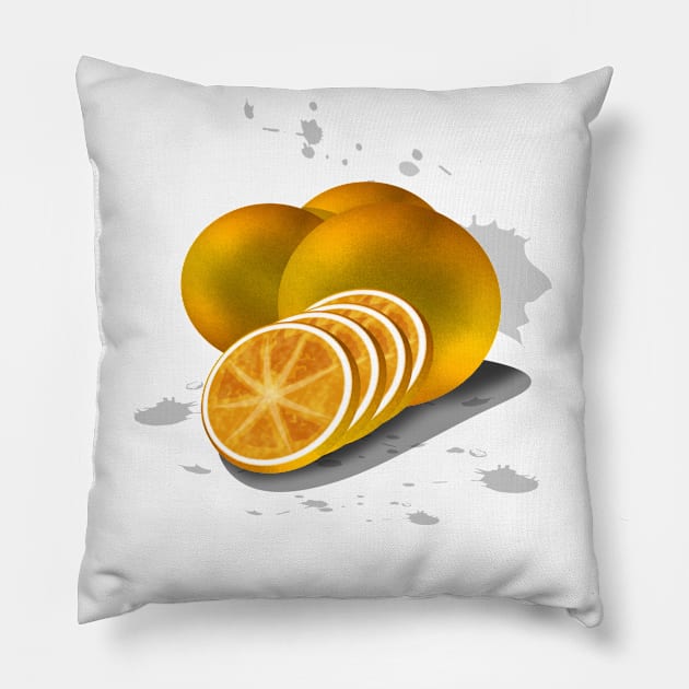 Oranges Pillow by SweetDelight33