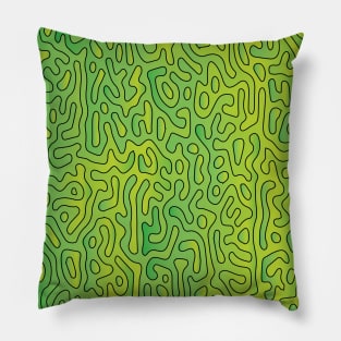 Seamless Turing Pattern Abstract Frog Pillow