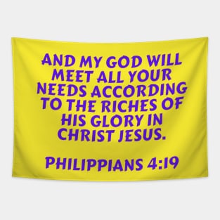 Bible Verse Philippians 4:19 Tapestry